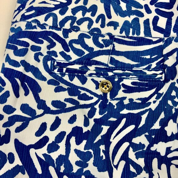 Lilly Pulitzer Chipper Short Home Slice Indigo Sz 8 - Picture 16 of 16
